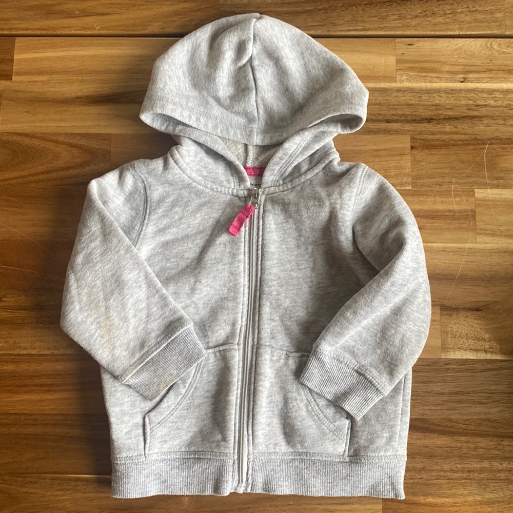 Grey zip up hoodie
